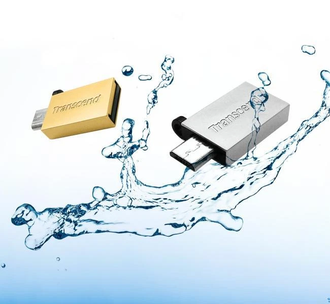 8 Go Clé USB OTG Plaqué Or Transcend Jetflash 380G - Edition Or - Photo 4/4