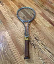 Wilson Vintage Steel Metal Tennis Racquet Leather Grip WILSON TENNIS