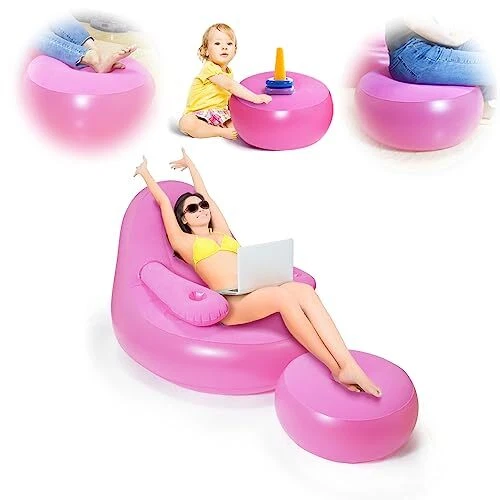 Pink blow up chair new arrivals