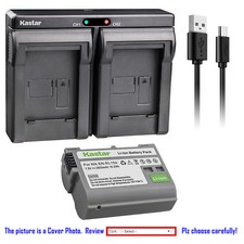 Kastar Battery USB Dual Charger for Nikon EN-EL15 EN-EL15a Z7Q3 Z 7 Q3 4K UHD