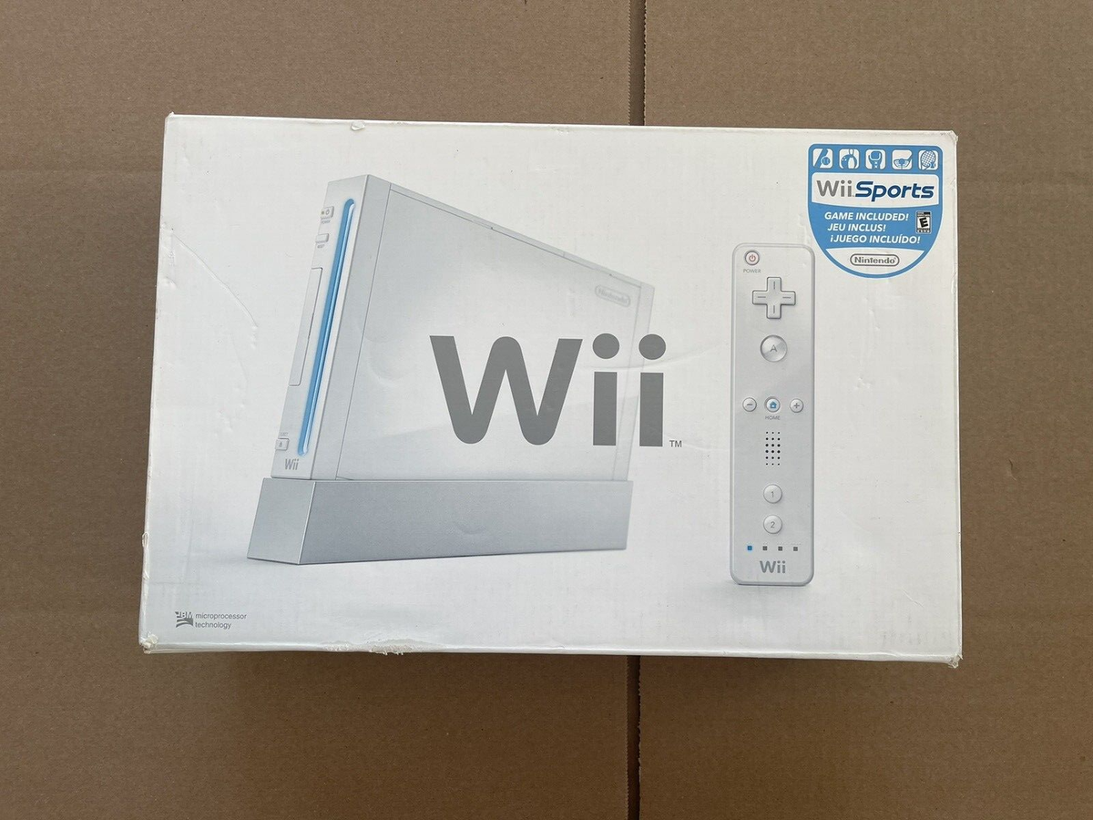 Nintendo Wii White Console EMPTY BOX ONLY With Trays and Manuals