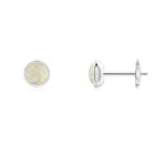 ANGARA Natural 0.32 Ct AAA-Grade Opal Solitaire Stud Earrings in 14K Solid Gold