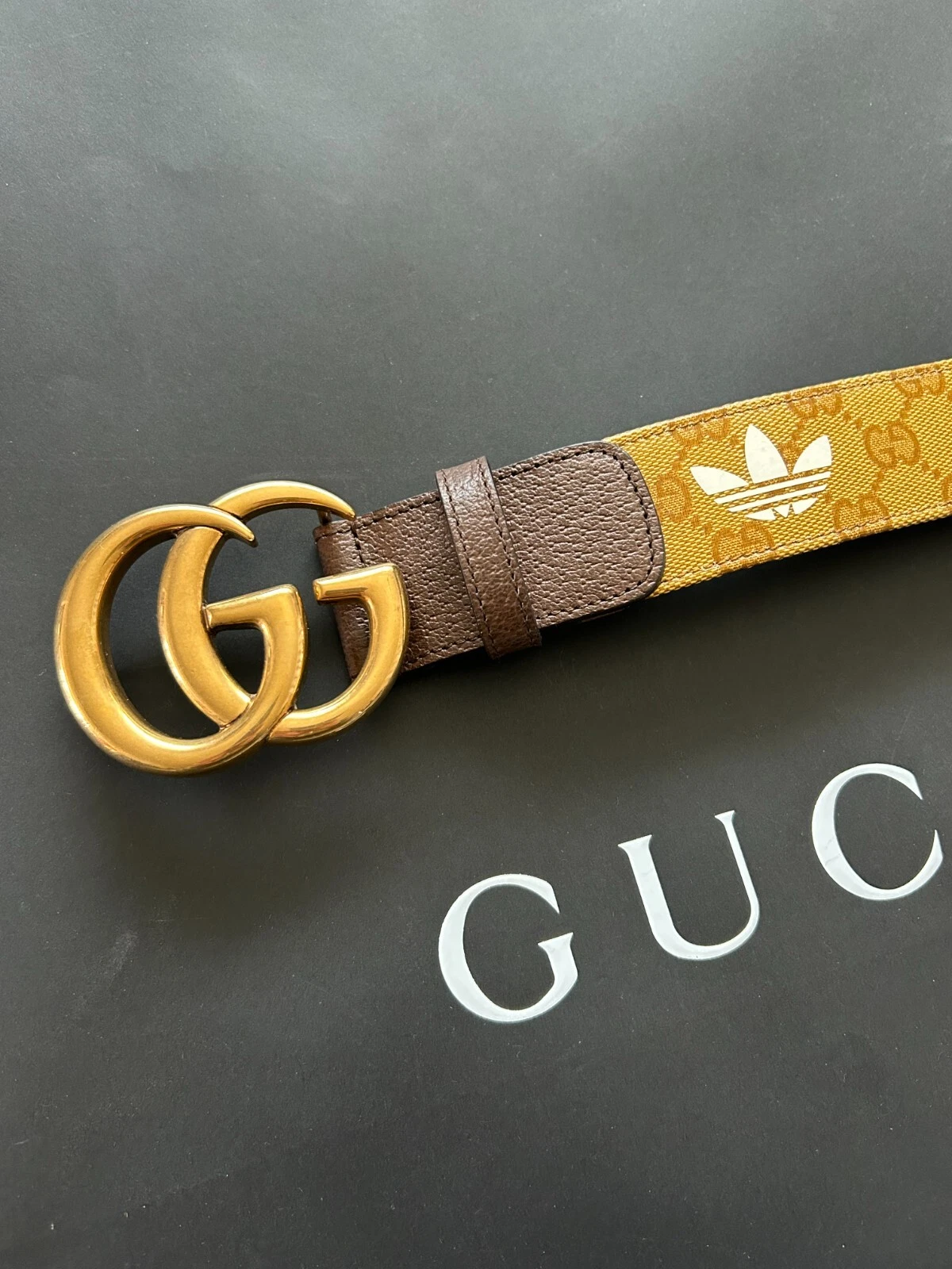 Ceinture Gucci X Adidas GG Marmont neuve avec étiquette taille 85/34 406831