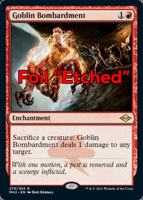 MTG GOBLIN BOMBARDMENT FOIL EXC - BOMBARDAMENTO DEI GOBLIN