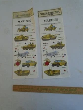 Lot of 3 Stickabilities Scrapbooking Stickers-2 x Marines Equip, 1 x  USA 