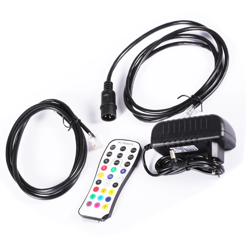 4x ETEC E412 Akku LED Scheinwerfer 4x12W Tasche Wireless Wifi Funk DMX Floorspot - Bild 4 von 4