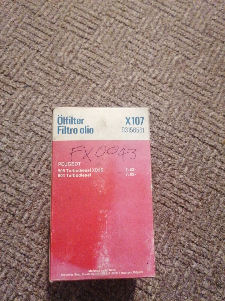 Filtro de aceite nuevo para Peugeot 505 604 turbo diésel (07/82-) (x107) Foto 3 de 3