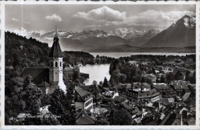 AK D Chun und die Alpen MOUNTAMENAX TJIE HI Wasser Himmel Wolke Natur AA03173