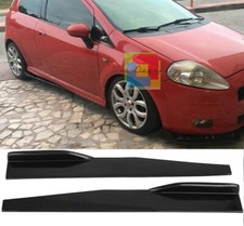 FLAPS SOTTO MINIGONNE LATERALI FIAT GRANDE PUNTO EVO ABS NERO LUCIDO