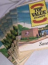 Lot Of 8 Vintage 1966 Top Value Stamps Saver Booklets Some Stamps 3 Unused