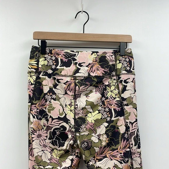 free-people-movement floral high rise 7/8 ankle athleisure leggings