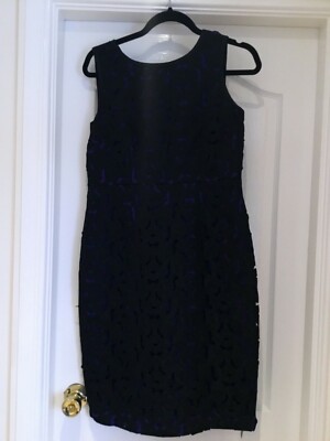 Ladies Debenhams Petite Shift Dress Black with Purple BNWT Size