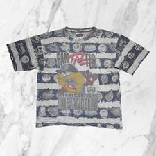 TAZ LOONEY TUNES Vintage Anni 90 Los Angeles Raiders NFL T-shirt Maglietta Tg M