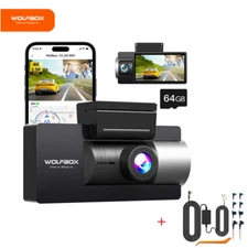 WOLFBOX Car Dash Camera Front Inside 4K+2.5K 5G WiFi Dual Camera Parking Monitor