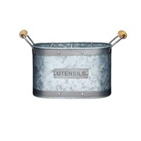 KitchenCraft Industrial Kitchen Metal/Steel Large Utensil Holder