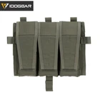 IDOGAER Tactical 5.56 Triple Mag Pouch Panel Detachable Front Flap Panel Hunting