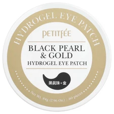 Black Pearl & Gold Hydrogel Eye Patch, 60 Pieces, 2.96 oz (84 g)