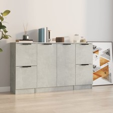 3-tlg. Sideboard Set Kommode Holzwerkstoff Konsolenschränk Beistellschrank