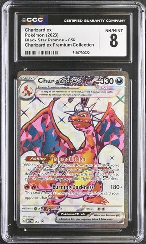 CGC 8 NM/MINT Charizard ex 056 SVP Premium Collection Holo Promo Pokemon Card