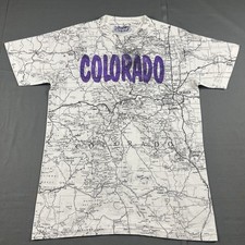 Vintage Colorado Map Aop Shirt Size Medium All Sport tag Insana Tees