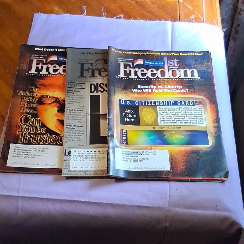 America’s 1st Freedom Magazine Lot of 3 Feb-Mar-Apr 2002 Illustrated NRA