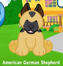 Webkinz Classic American German Shepherd - hm705 - Virtual Adoption Code Only