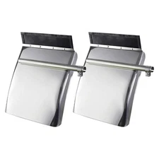 Pair 24'' x 29'' Stainless Steel Quarter Fender for Semi Truck Freightliner VNL