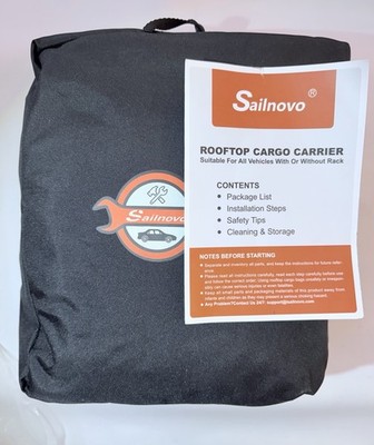 Sailnovo 20 Cu Ft Rooftop Cargo Carrier Waterproof