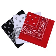 Cotton Bandanas for Men  Women Paisley Cowboy Bandana Handkerchiefs 22x22