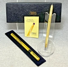 Cross 1/20 12K Gold Pen #6602 w/Box, Manual, Extra Refill 🇺🇸 NO ENGRAVING