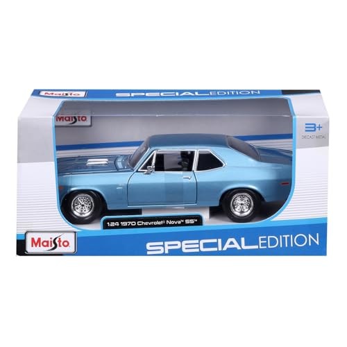 マイスト製　AII St⭐︎rs 1/24 シボレー　NOVA SS COUPE 1970 Chevrolet Nova SS Coupe Blue 1/24 Diecast Model Car by
