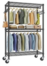 VIPEK Black Metal Clothes Rail Rack, Adjustab...