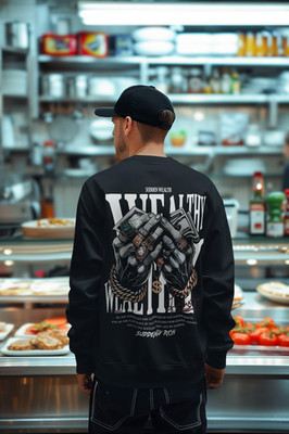 Wealthy Money Herren Streetwear Sweatshirt Hip Hop Pullover Fashion bis 5XL