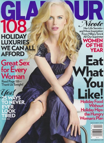Glamour Magazine Nicole Kidman Women of the Year Holiday Luxury Fashion 2008