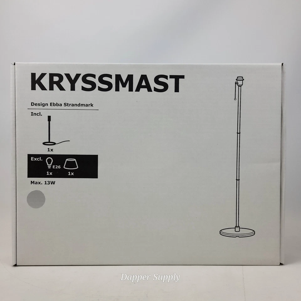 IKEA KRYSSMAST Floor Lamp Nickel Plated 61" New 204.056.36 - Image 2 of 4