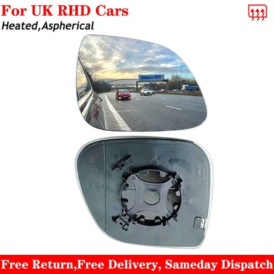 For VW Transporter 2009-2018 Heated Wing Mirror Glass Left Passenger Side