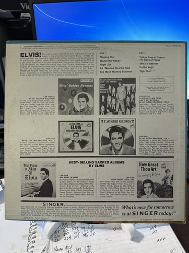 1968 ELVIS PRESLEY LP Singer Presents Elvis Singing Flaming Star and Others RCA - Picture 2 of 6
