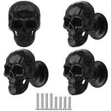 4 pcs Creative Skull Knobs Pull Handle Cabinet Door Furniture Dresser Kitchen...