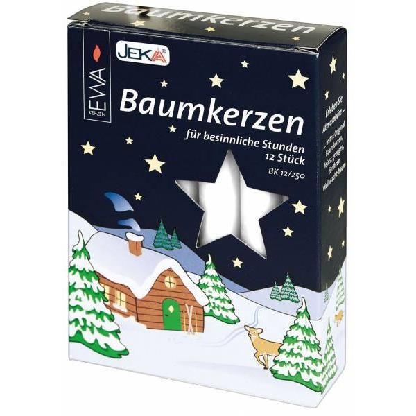 Ebersbacher Baumkerzen 12Er Weiß 125 Mm Weihnachtsbaumkerzen Christbaumkerzen-image