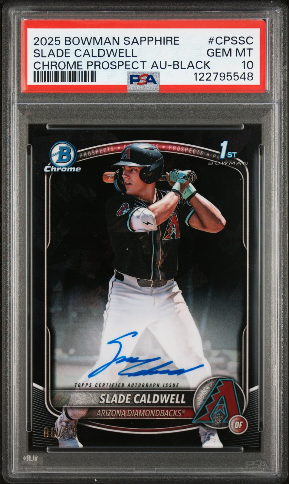 2025 BLACK #CPSSC SLADE CALDWELL 6/10 PSA 10