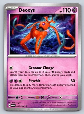 2026 Crimson Reborn Deoxys 031/086 Uncommon Regular Pokémon Card NM