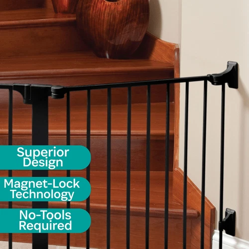 Hearth Gate Extensions Baby Gate Extension Kit - Stress Free (Black, 9") - Picture 2 of 6