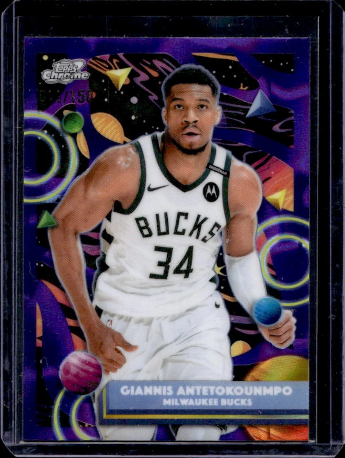 2025-26 Cosmic Chrome Giannis Antetokounmpo Purple Nebula Refractor /150