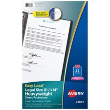 Avery Diamond Clear Heavyweight Sheet Protectors, Holds 8-1/2" x 14",