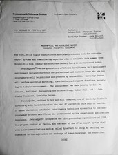 [Artificial Intelligence] 1987 McGraw-Hill KnowledgePro marketing Press Release