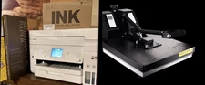 Bundle!! Epson Wireless Printer w/Sublimation INK/PAPER. Digital Heat Press.