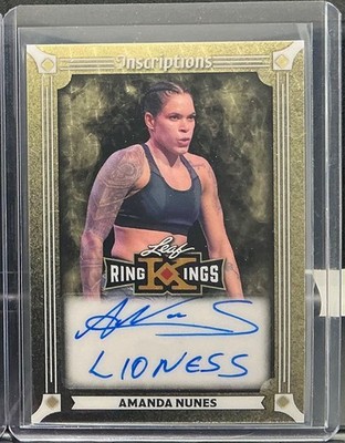 2026 Leaf Ring Kings Amanda Nunes Auto Autograph Super Prismatic Gold #d 1/1