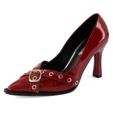 Andrea Women's Stilettos With Double Strap Ornament Pumps Red