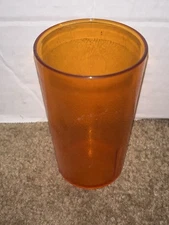 Retro Plastic Restaurant Tumbler Cup- Orange