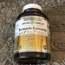 Amazing Formulas Turmeric Curcumin BioPerine 1500 mg 180 Veg Caps